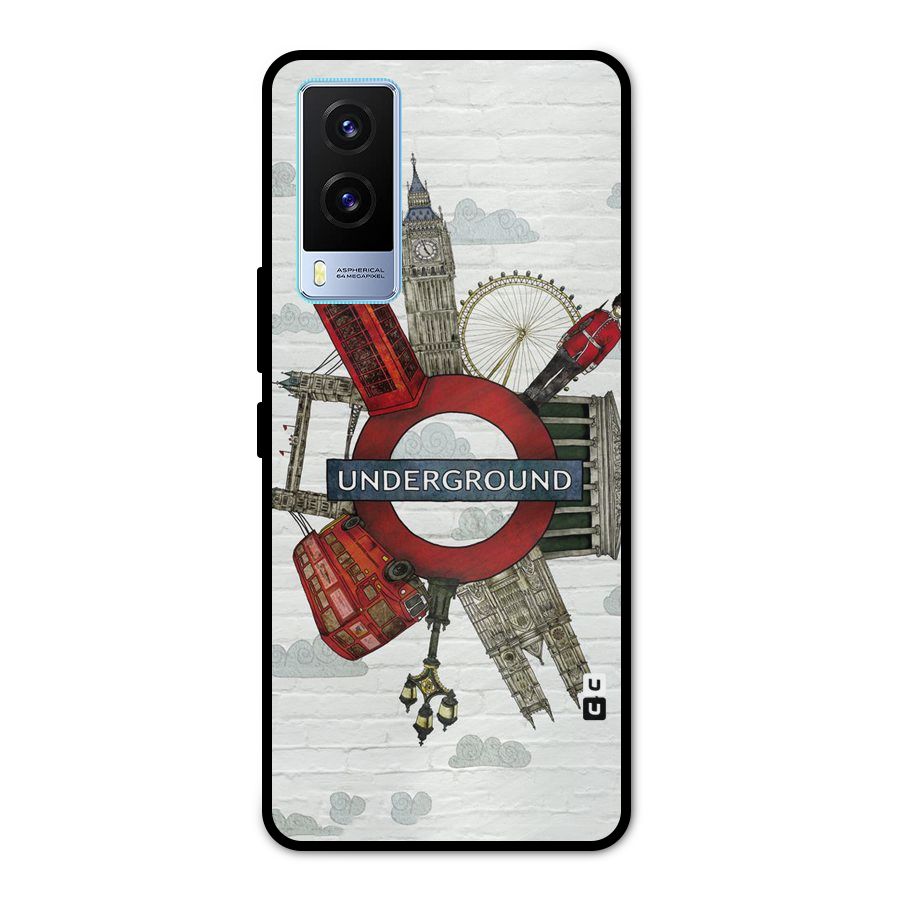Underground Design Metal Back Case for Vivo V21e 5G