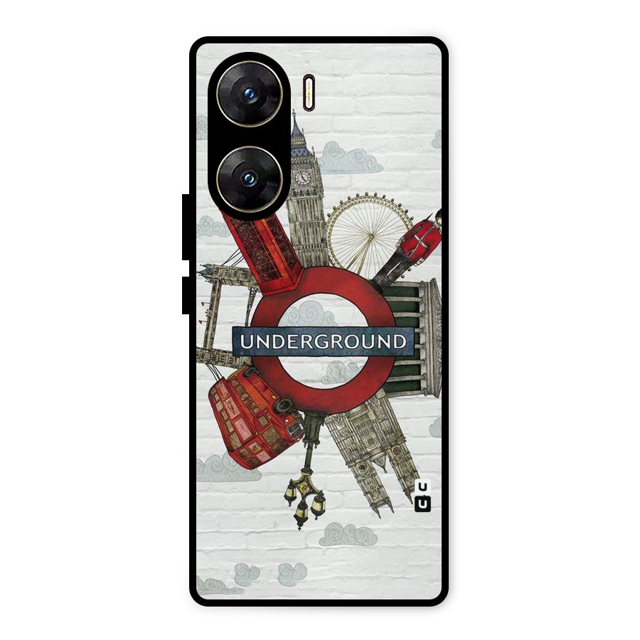 Underground Design Metal Back Case for Vivo V29e