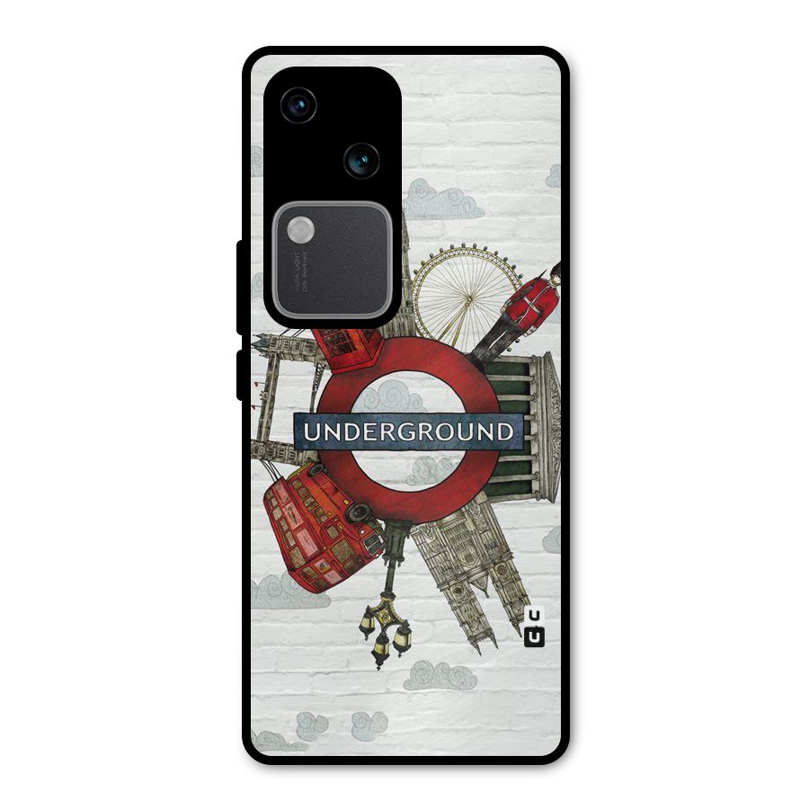 Underground Design Metal Back Case for Vivo V30 Pro