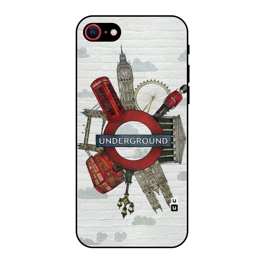 Underground Design Metal Back Case for iPhone SE 2022