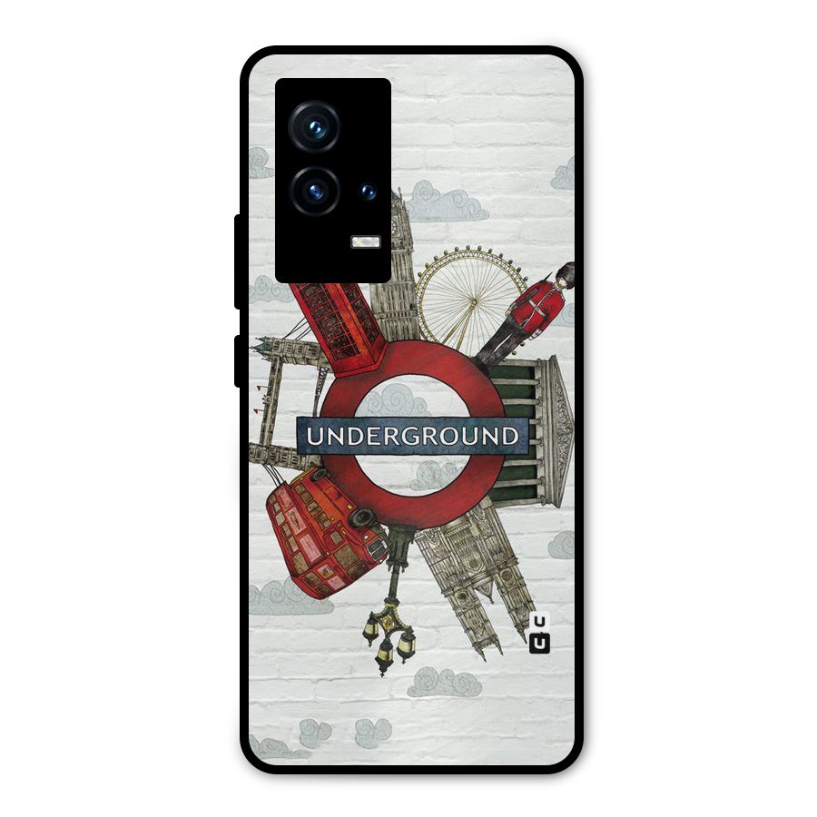 Underground Design Metal Back Case for iQOO 9 5G