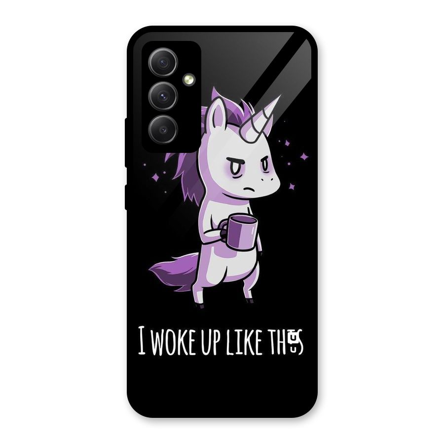 Unicorn Morning Glass Back Case for Galaxy A34