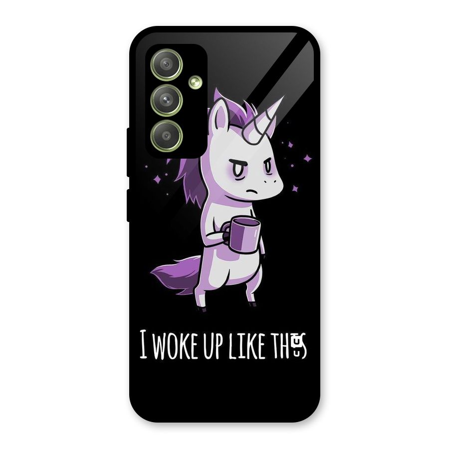Unicorn Morning Glass Back Case for Galaxy A54
