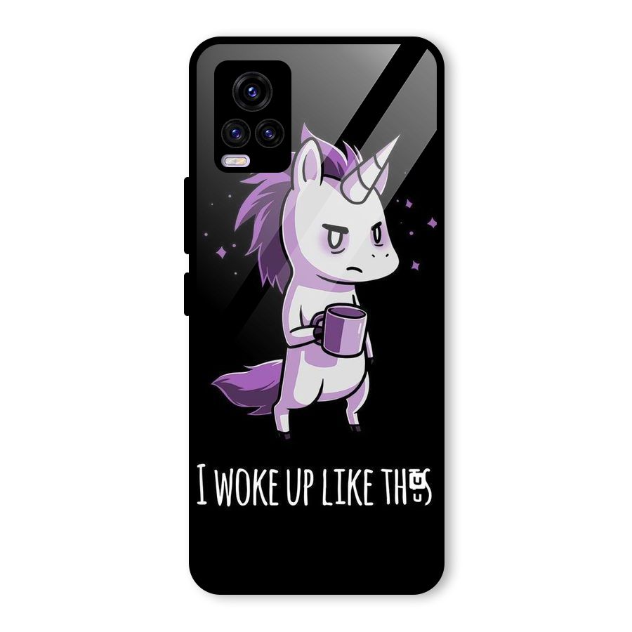 Unicorn Morning Glass Back Case for Vivo V20 2021