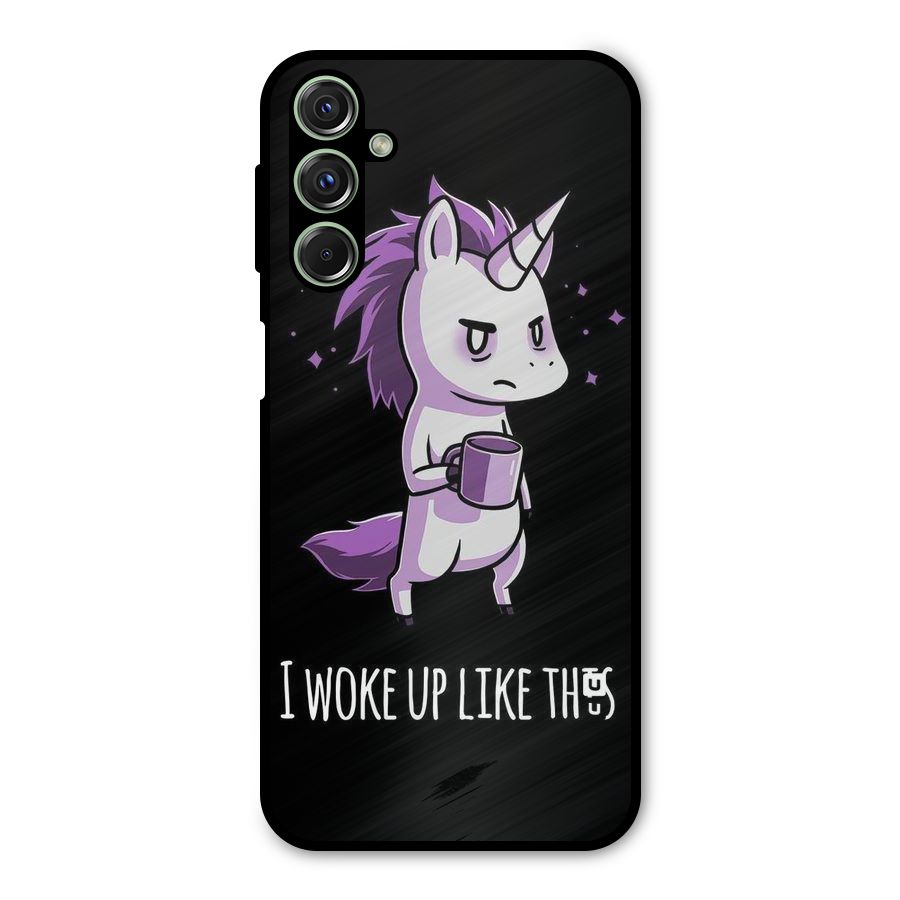 Unicorn Morning Metal Back Case for Galaxy F34