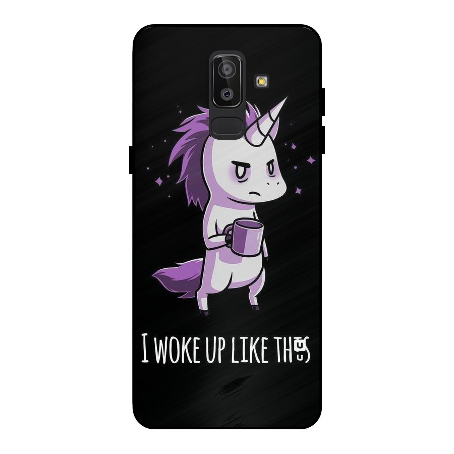 Unicorn Morning Metal Back Case for Galaxy J8