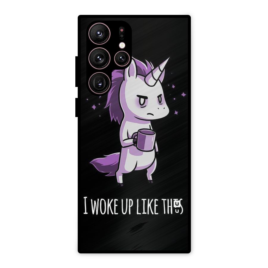Unicorn Morning Metal Back Case for Galaxy S22 Ultra 5G