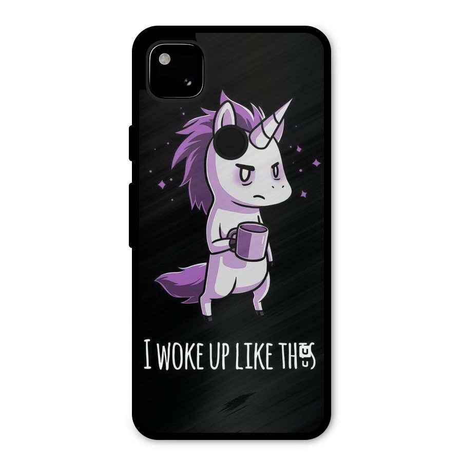 Unicorn Morning Metal Back Case for Google Pixel 4a