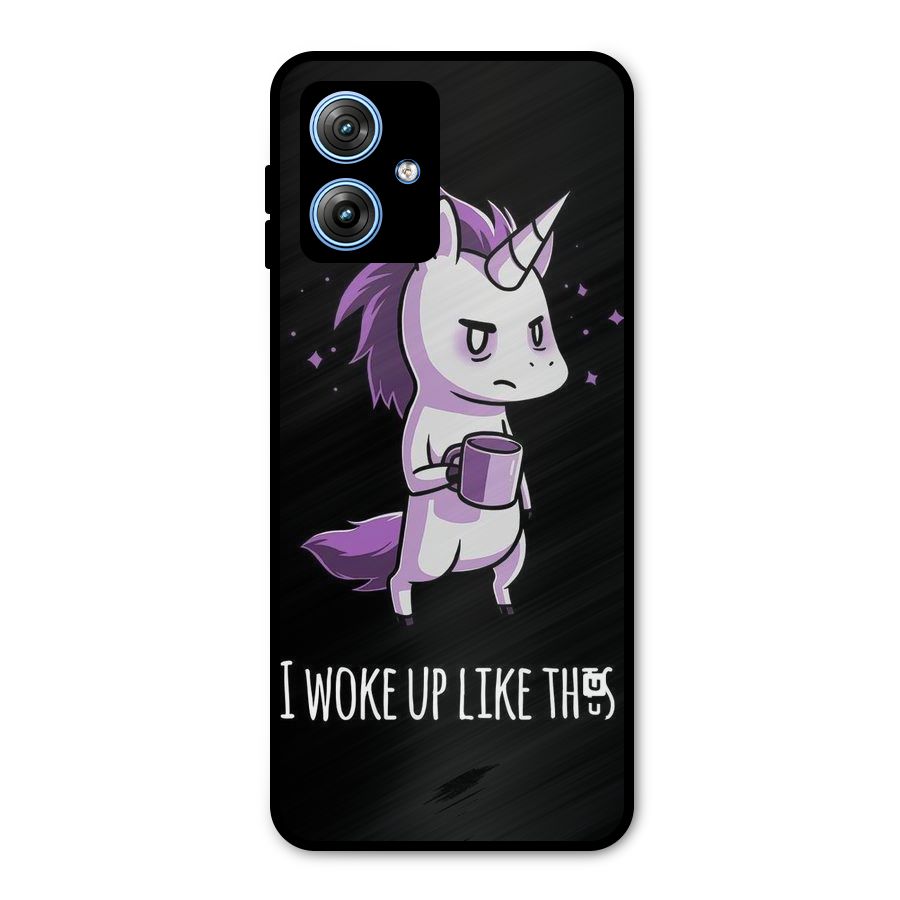 Unicorn Morning Metal Back Case for Moto G54