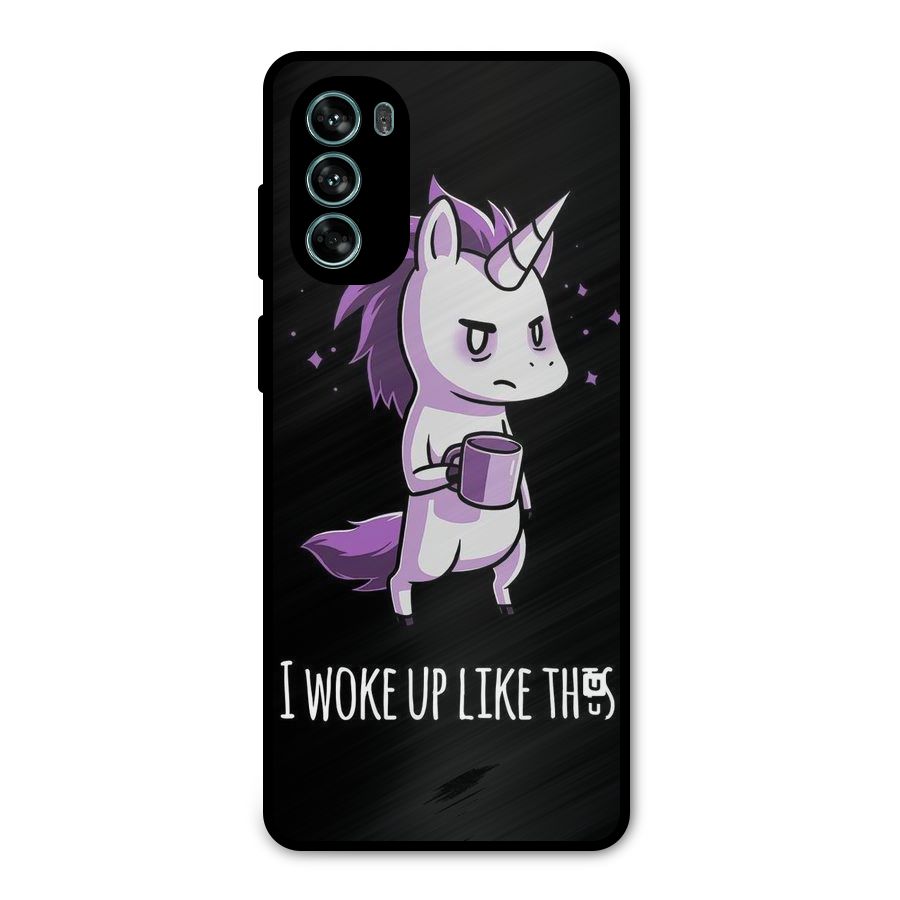 Unicorn Morning Metal Back Case for Moto G62