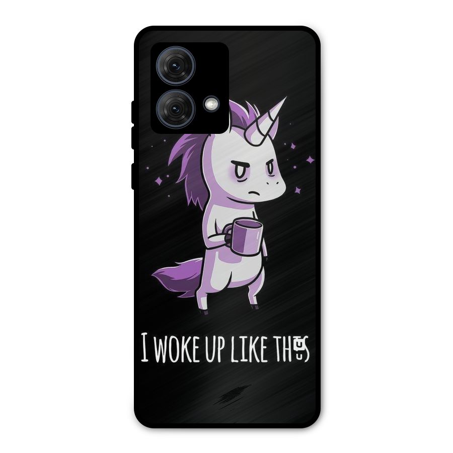 Unicorn Morning Metal Back Case for Moto G84