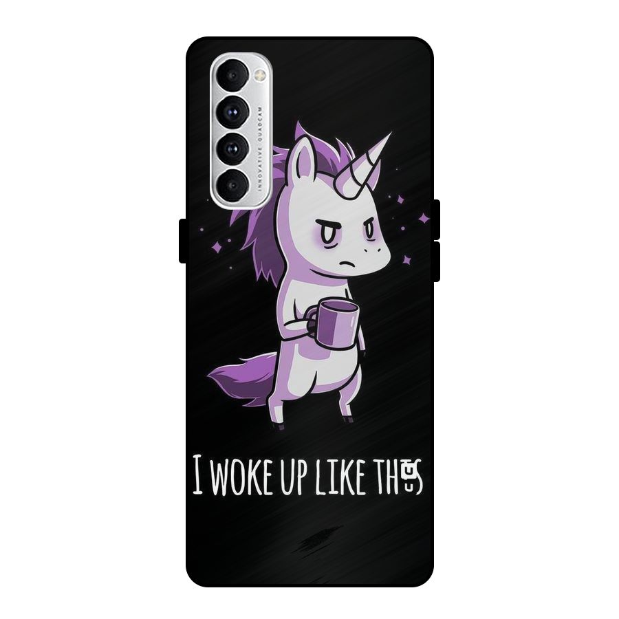 Unicorn Morning Metal Back Case for Oppo Reno4 Pro