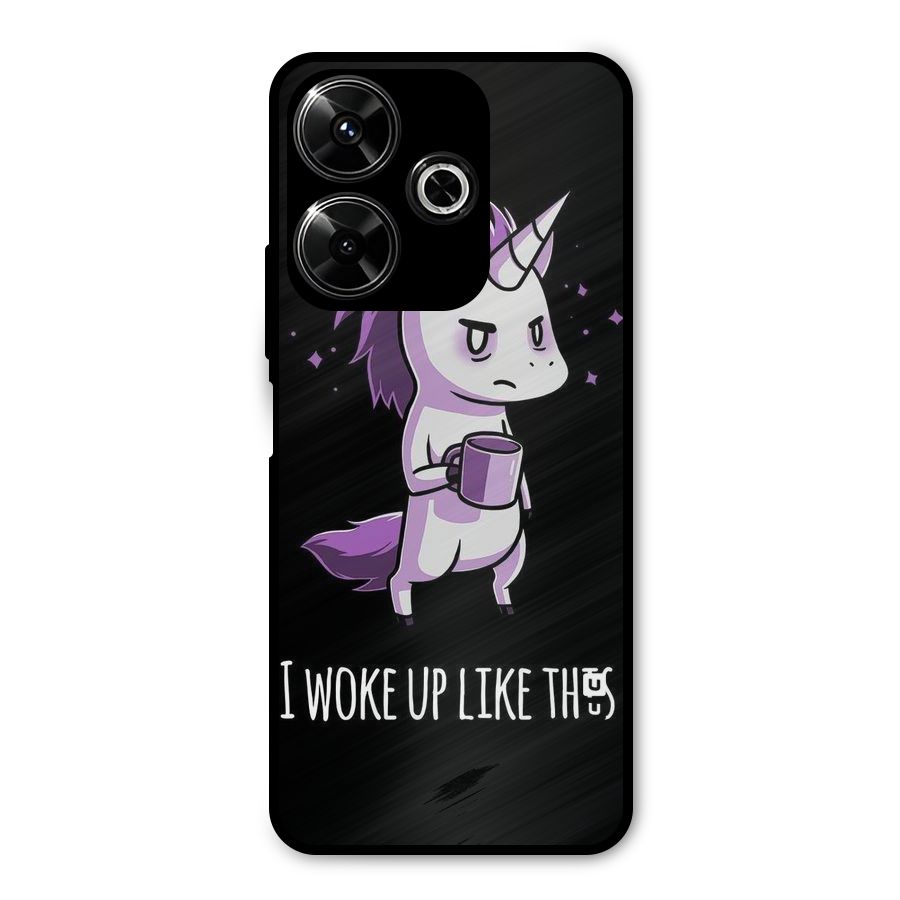 Unicorn Morning Metal Back Case for Poco M6 Plus