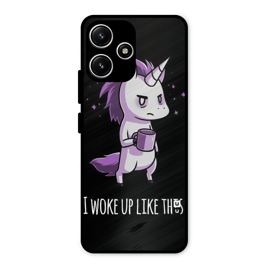 Unicorn Morning Metal Back Case for Poco M6 Pro