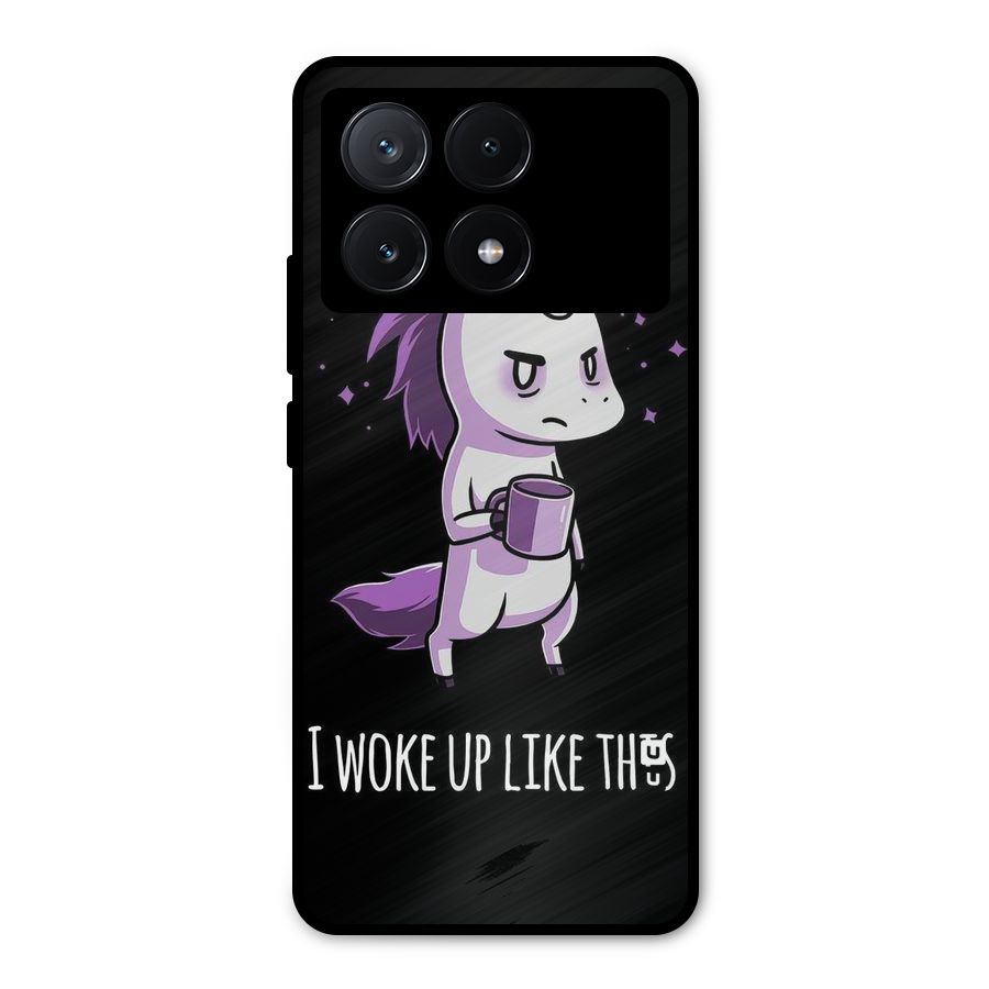 Unicorn Morning Metal Back Case for Poco X6 Pro