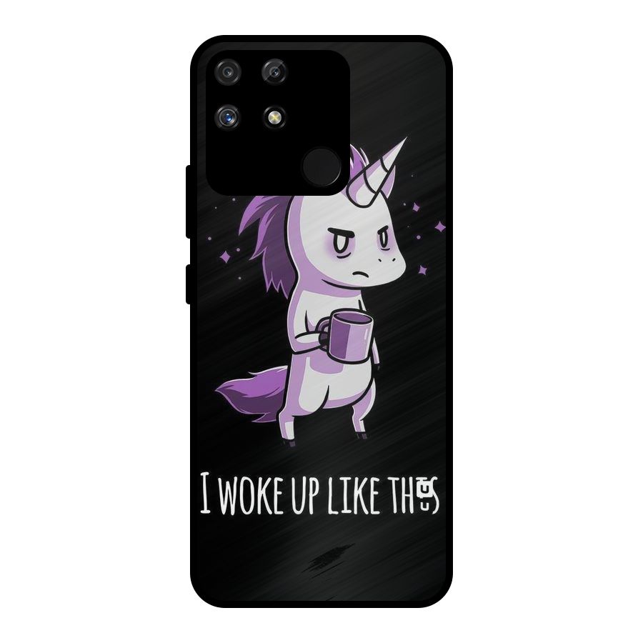 Unicorn Morning Metal Back Case for Realme Narzo 50A