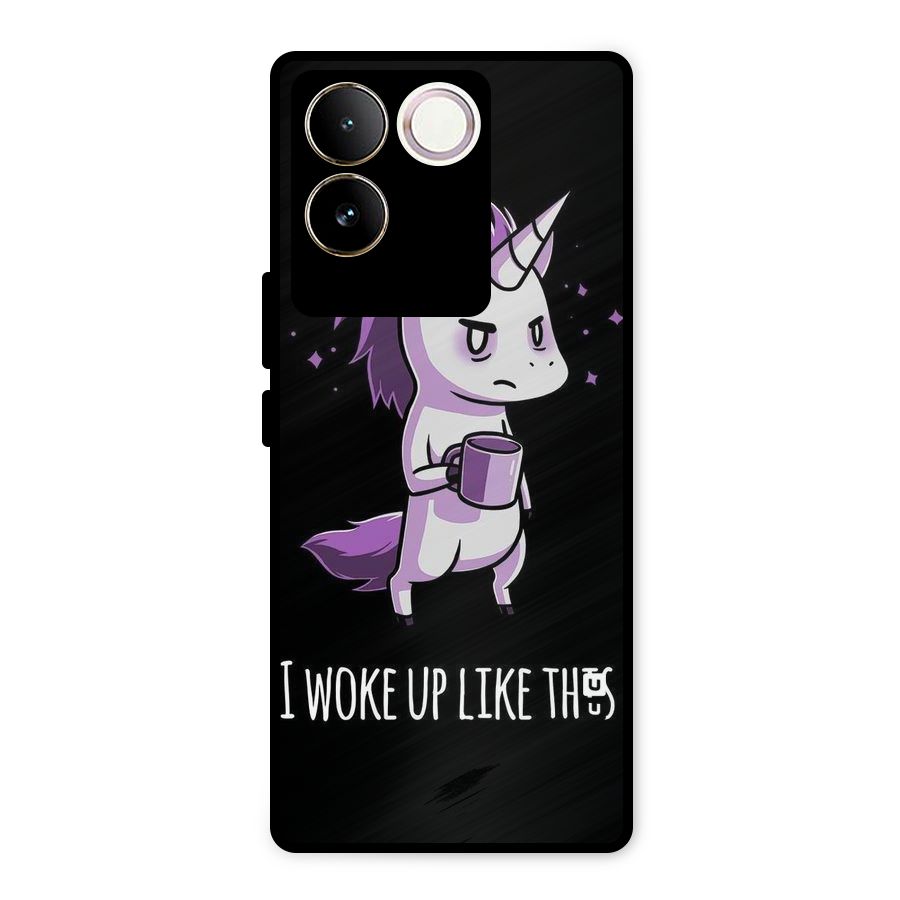 Unicorn Morning Metal Back Case for Vivo T2 Pro