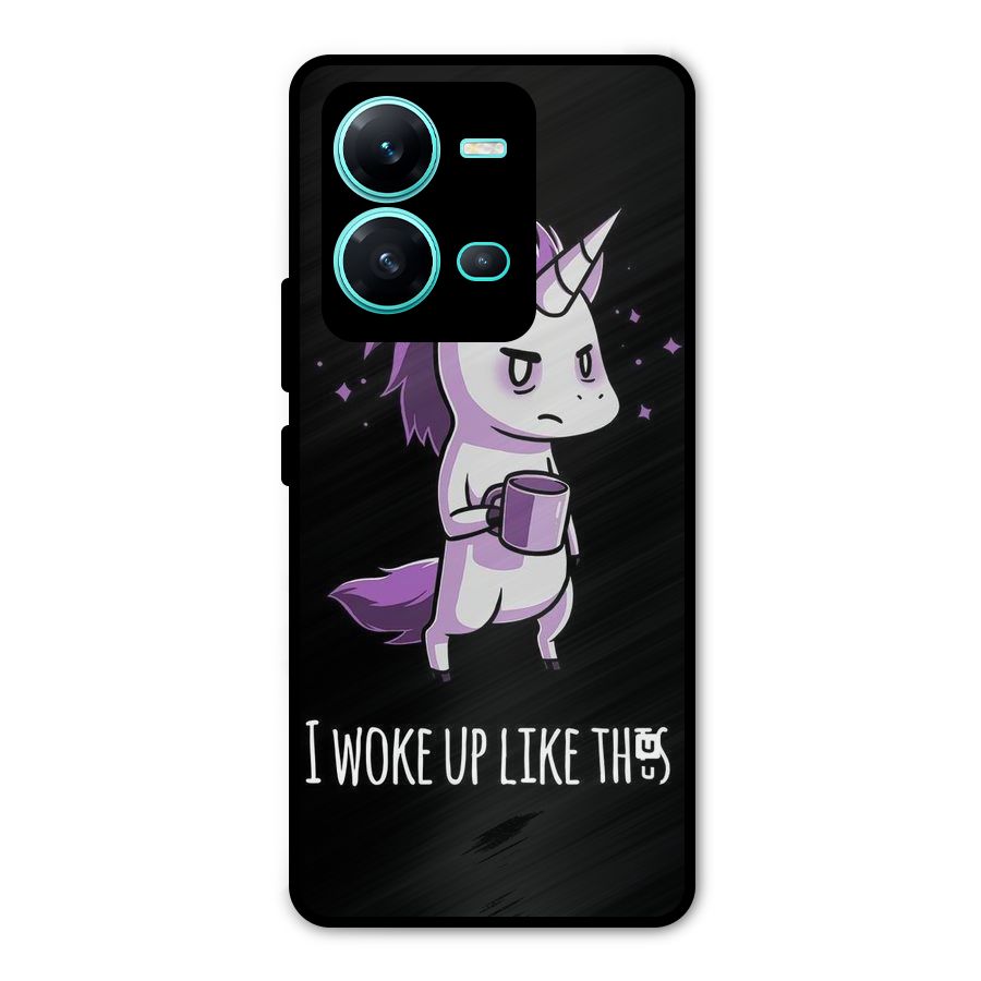 Unicorn Morning Metal Back Case for Vivo V25
