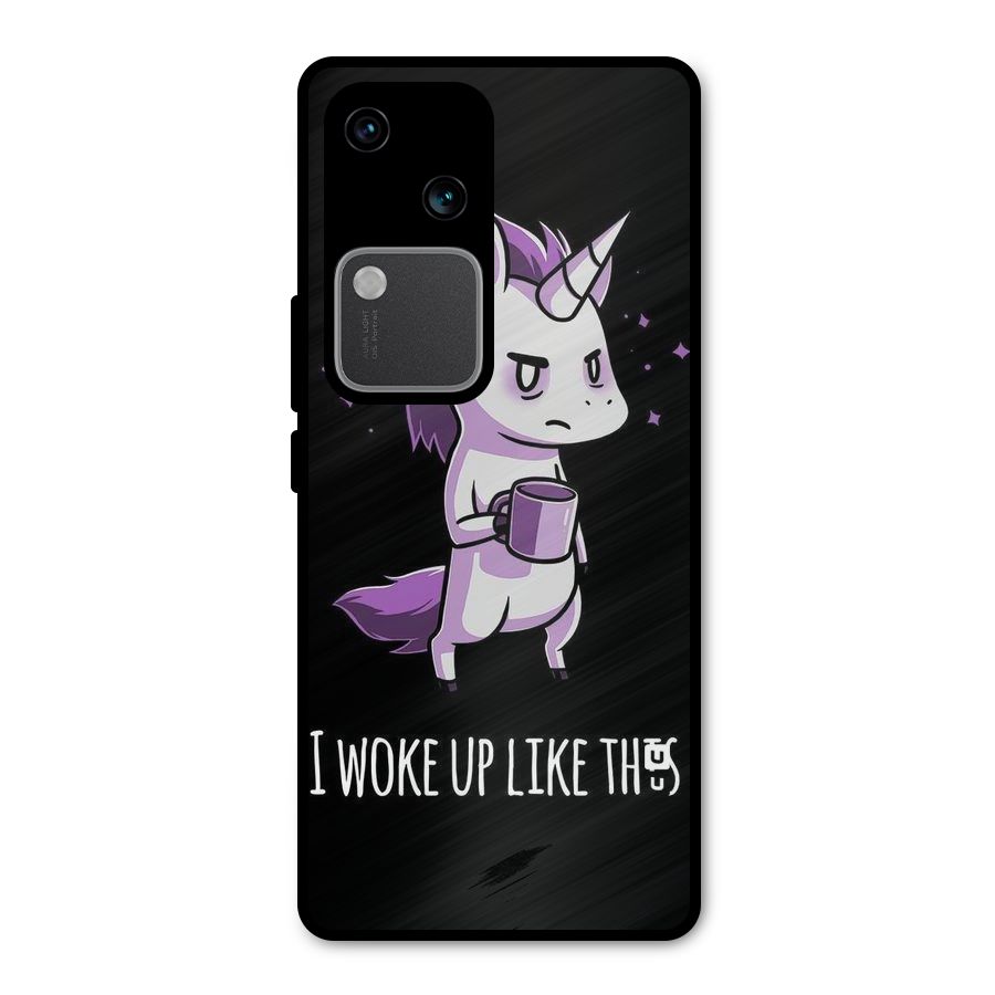 Unicorn Morning Metal Back Case for Vivo V30 Pro