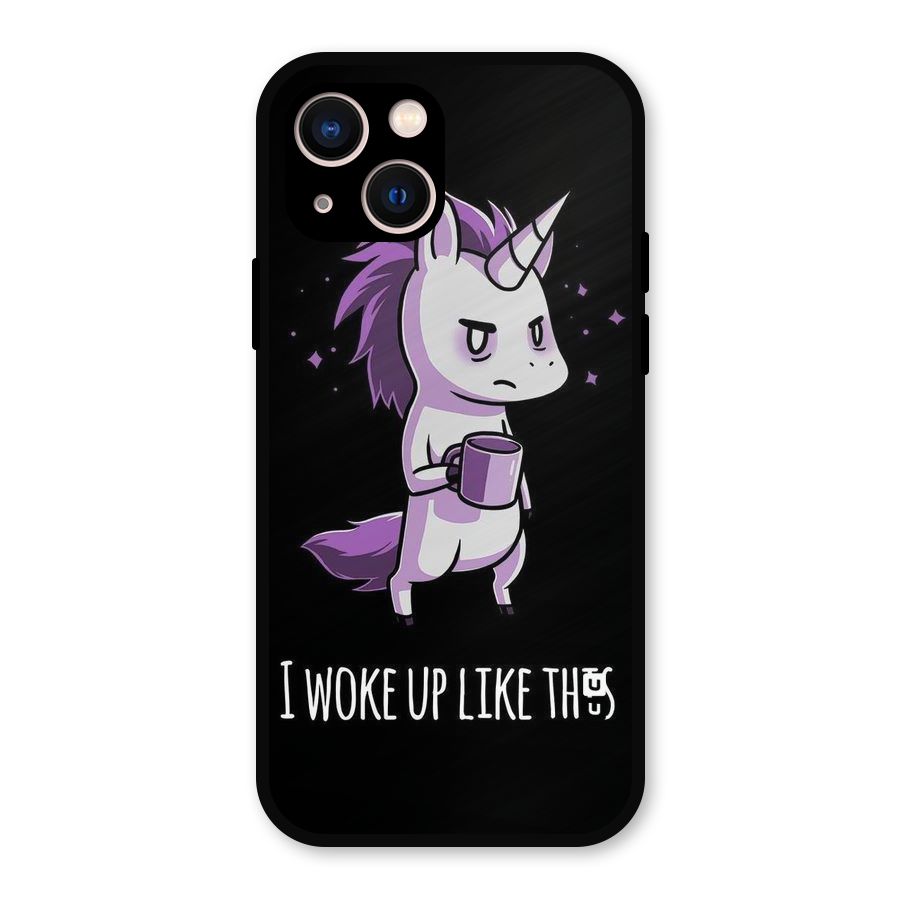 Unicorn Morning Metal Back Case for iPhone 13