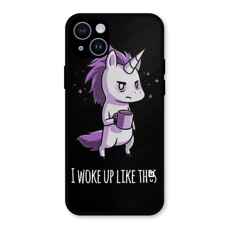 Unicorn Morning Metal Back Case for iPhone 14