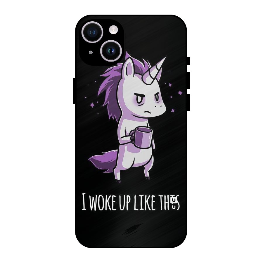 Unicorn Morning Metal Back Case for iPhone 14 Plus