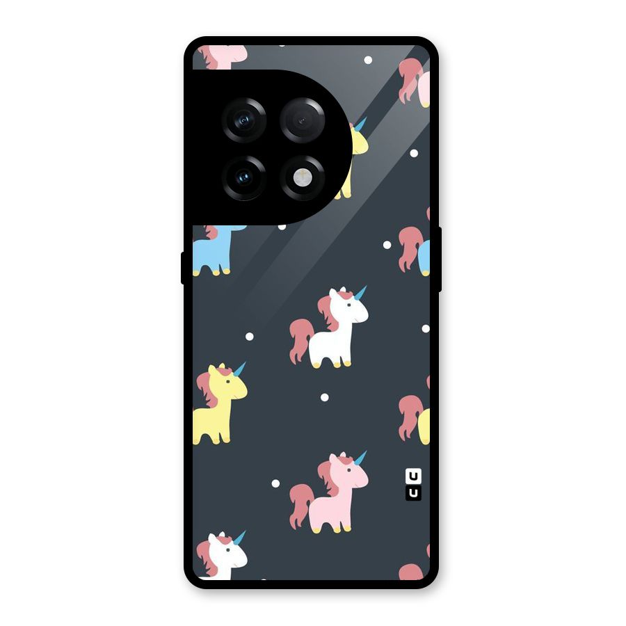 Unicorn Pattern Glass Back Case for OnePlus 11R