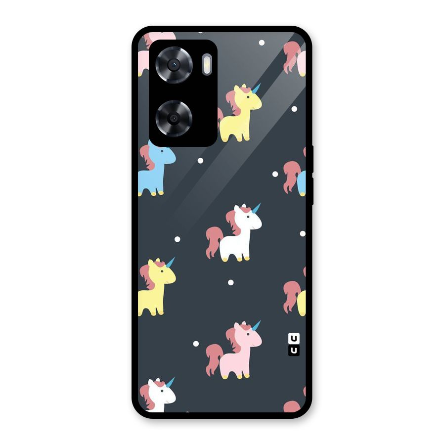 Unicorn Pattern Glass Back Case for OnePlus Nord N20 SE