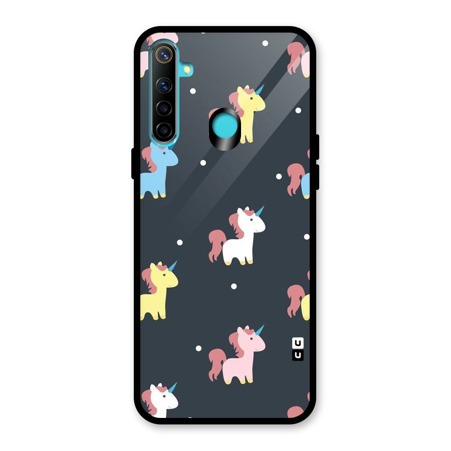 Unicorn Pattern Glass Back Case for Realme Narzo 10