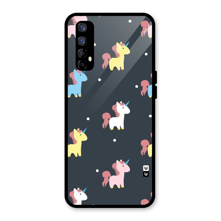 Unicorn Pattern Glass Back Case for Realme Narzo 20 Pro