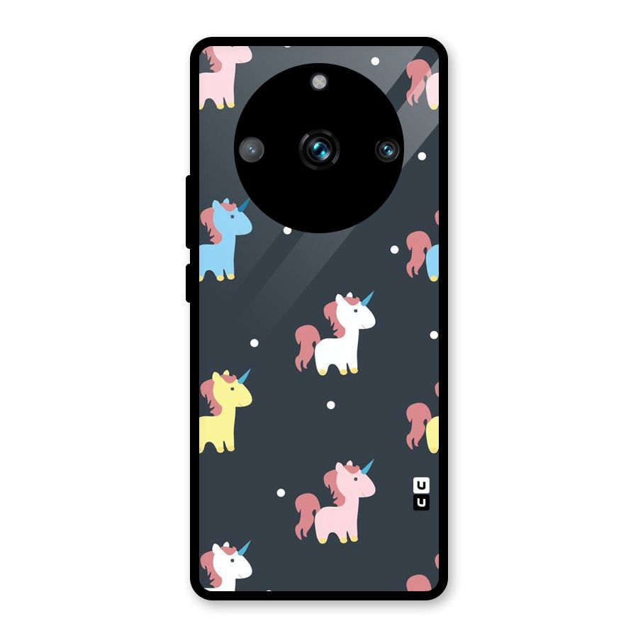 Unicorn Pattern Glass Back Case for Realme Narzo 60 Pro