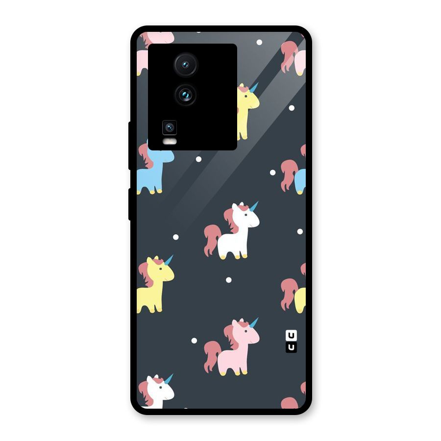 Unicorn Pattern Glass Back Case for Vivo iQOO Neo 7