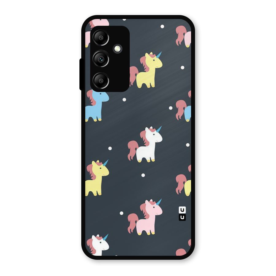 Unicorn Pattern Metal Back Case for Galaxy A14 5G