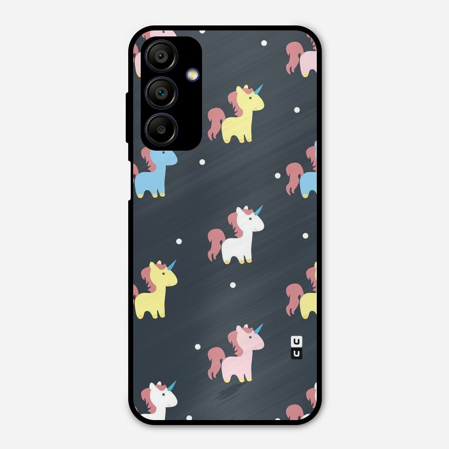 Unicorn Pattern Metal Back Case for Galaxy A15 5G