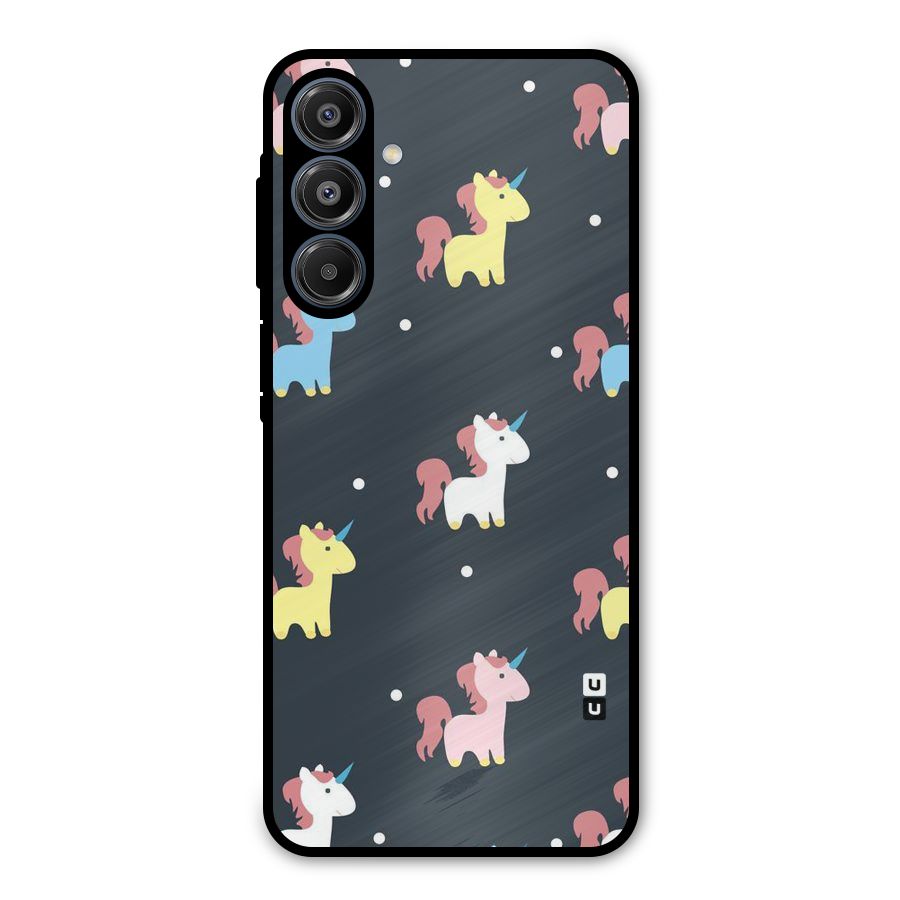 Unicorn Pattern Metal Back Case for Galaxy A16 5G