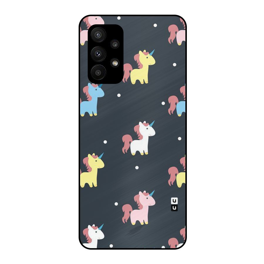 Unicorn Pattern Metal Back Case for Galaxy A23