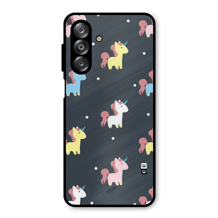 Unicorn Pattern Metal Back Case for Galaxy A26