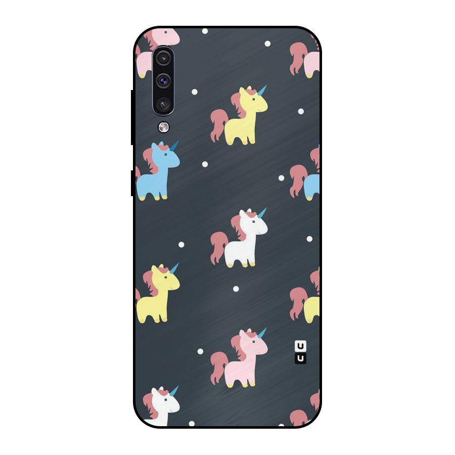 Unicorn Pattern Metal Back Case for Galaxy A50