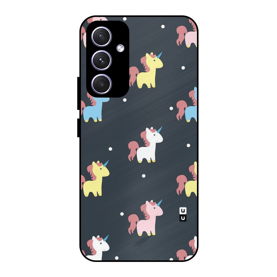 Unicorn Pattern Metal Back Case for Galaxy A54