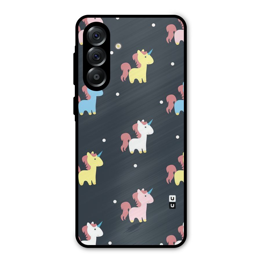 Unicorn Pattern Metal Back Case for Galaxy A56