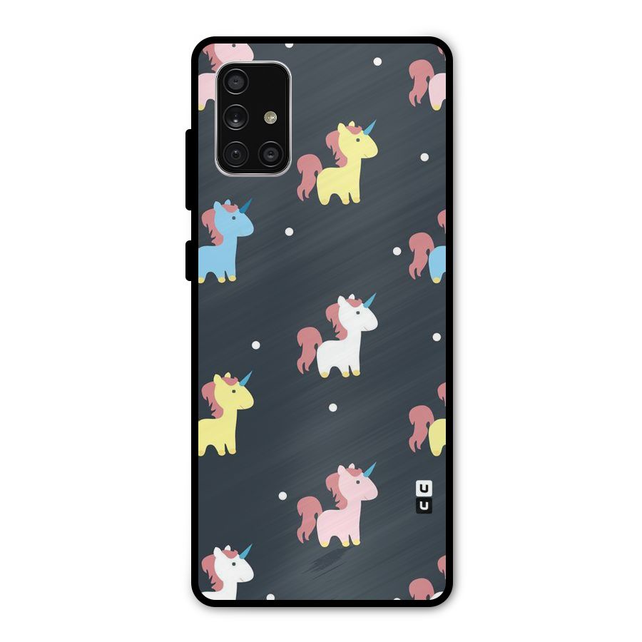 Unicorn Pattern Metal Back Case for Galaxy A71