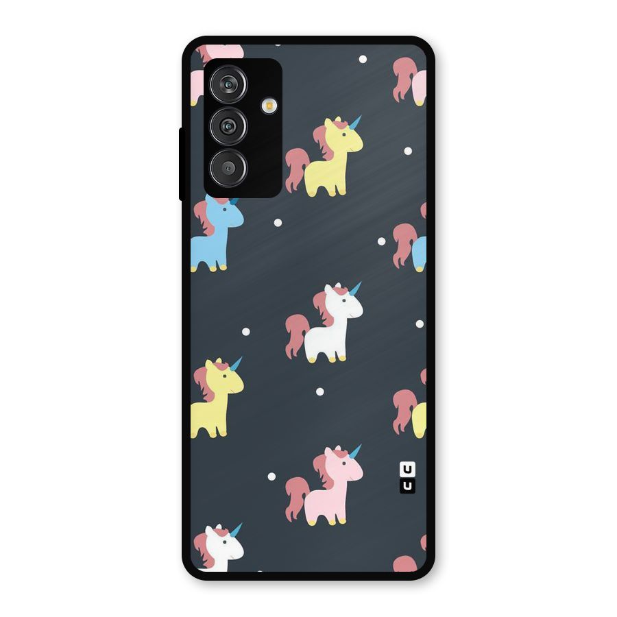 Unicorn Pattern Metal Back Case for Galaxy F13