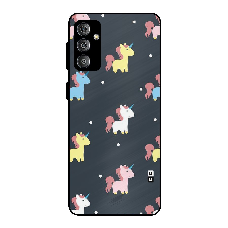 Unicorn Pattern Metal Back Case for Galaxy F23