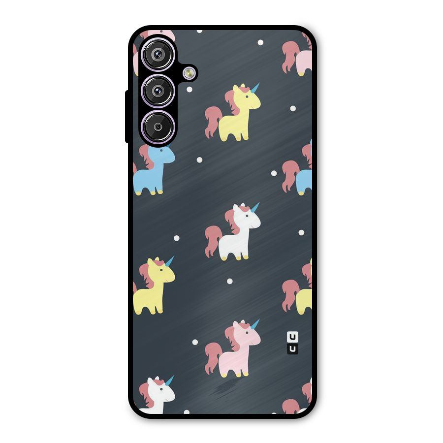 Unicorn Pattern Metal Back Case for Galaxy M15