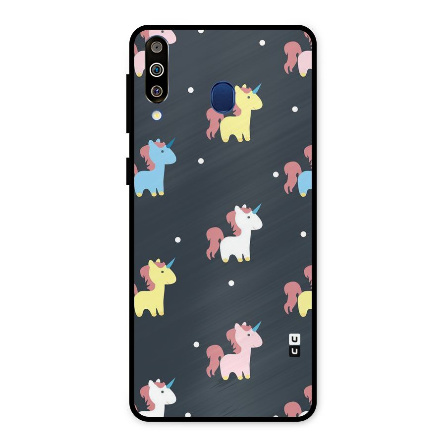 Unicorn Pattern Metal Back Case for Galaxy M30