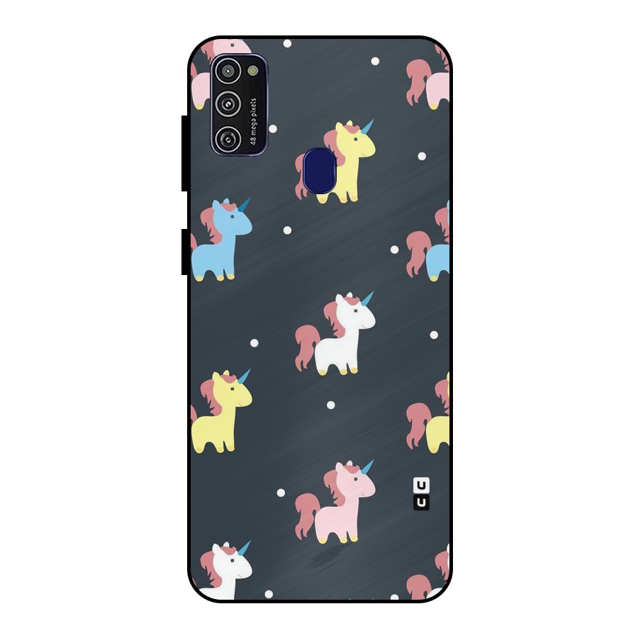 Unicorn Pattern Metal Back Case for Galaxy M30s