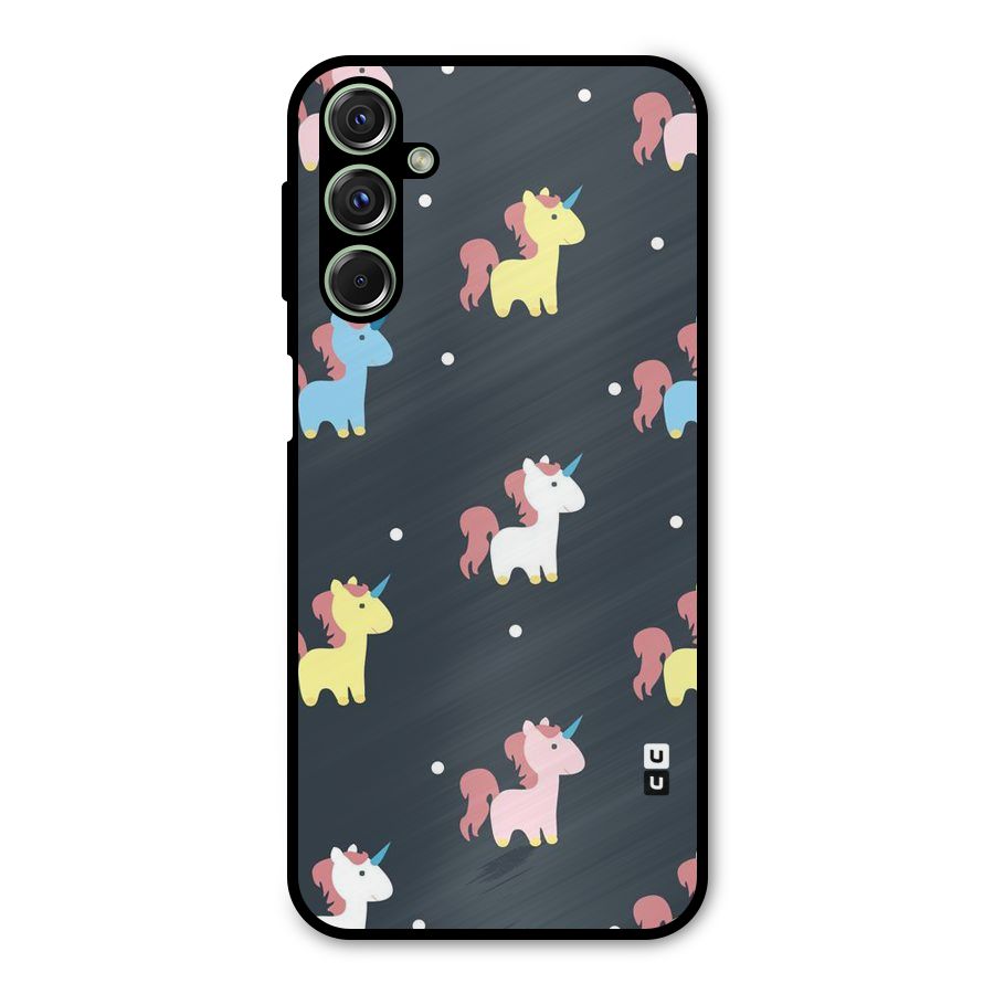 Unicorn Pattern Metal Back Case for Galaxy M34