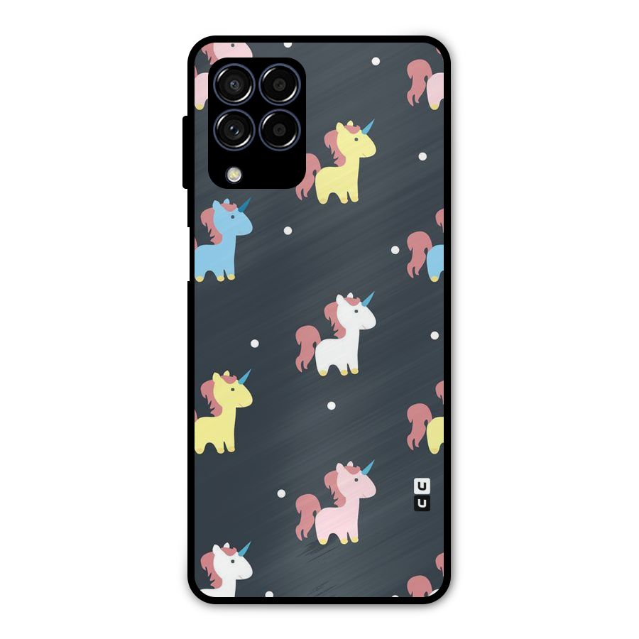 Unicorn Pattern Metal Back Case for Galaxy M53 5G