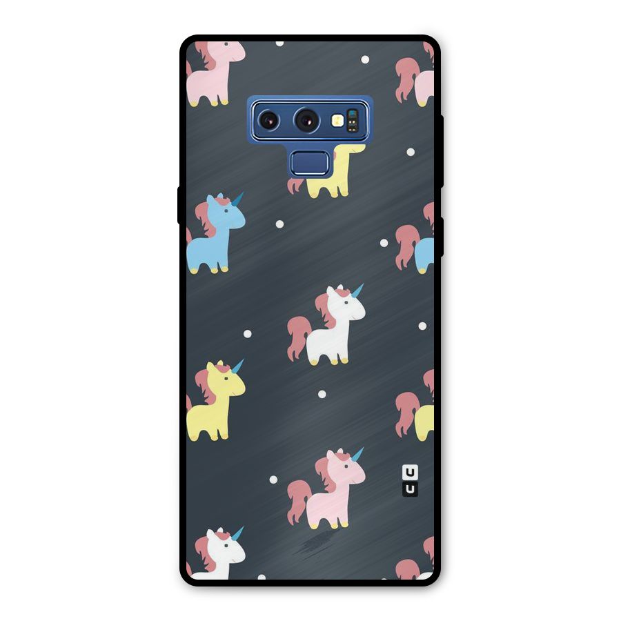 Unicorn Pattern Metal Back Case for Galaxy Note 9