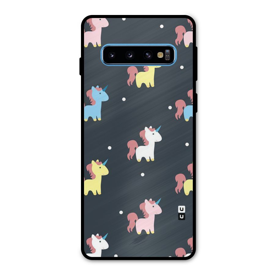 Unicorn Pattern Metal Back Case for Galaxy S10